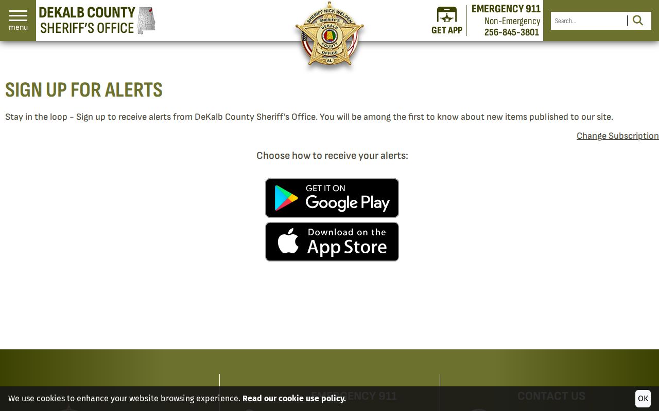 DeKalb County Sheriff inmate roster alert signup describing bookings and releases within 24 hours