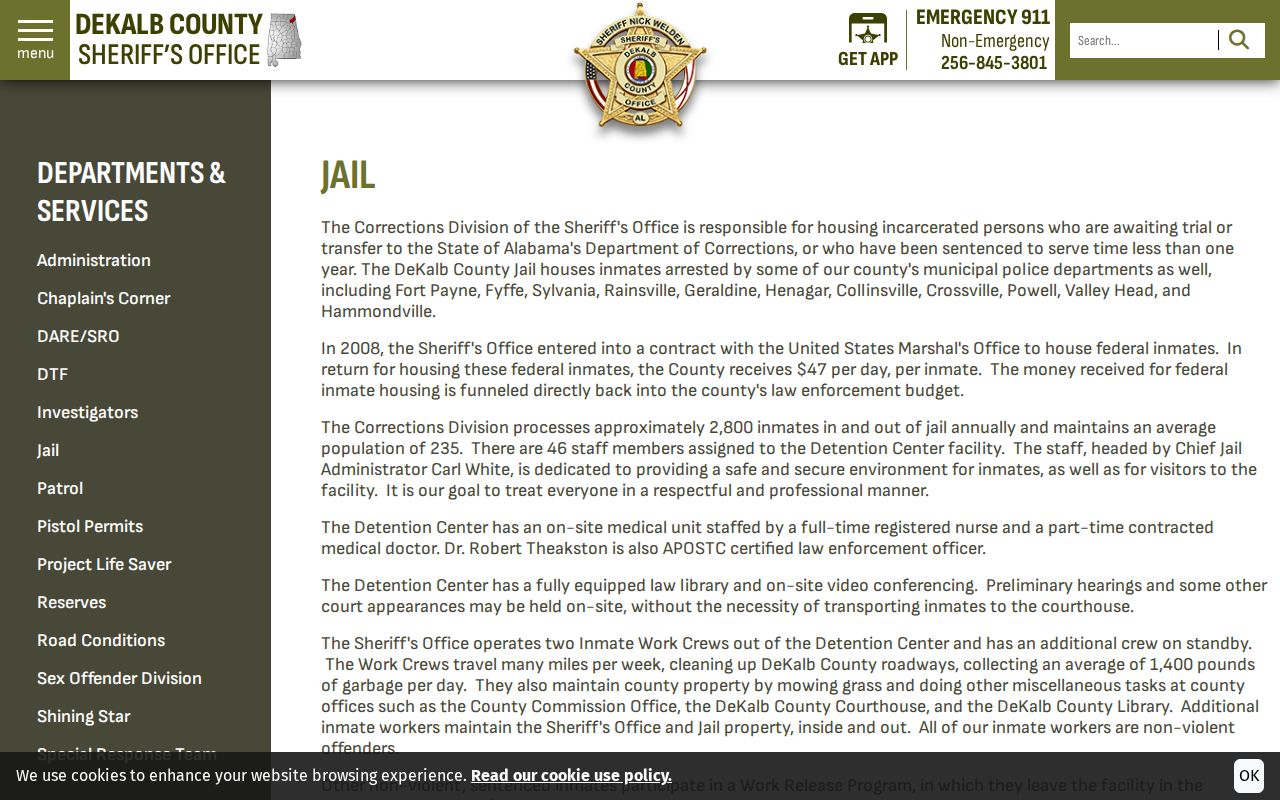 DeKalb County jail arrest custody and booking destination
