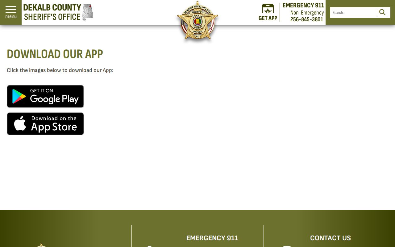 DeKalb County Sheriff arrest information app links